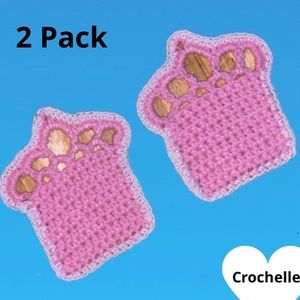 NEW Crochet Crown Coasters (2 pack)